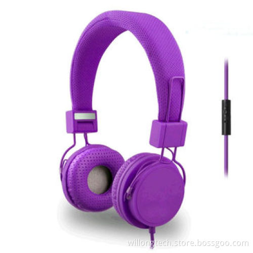 Stereo Wired Headphone for iPhone, Android, Humanized Headband Design with Adjustment Structure